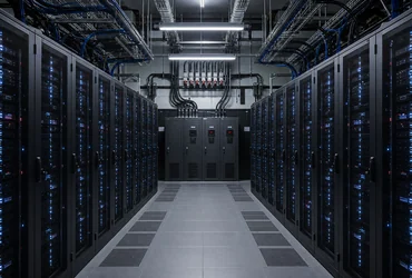 Enterprise data center server racks and power infrastructure